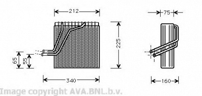 AVA QUALITY COOLING vwv030 -  Испаритель, кондиционер
